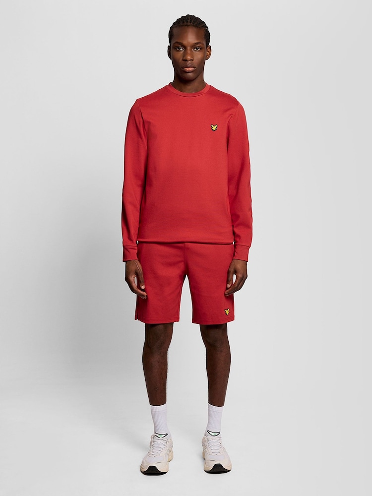 Lyle & Scott Red Fly Fleece Shorts - Image 1 of 5