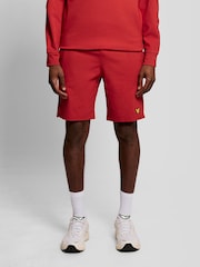 Lyle & Scott Red Fly Fleece Shorts - Image 2 of 5