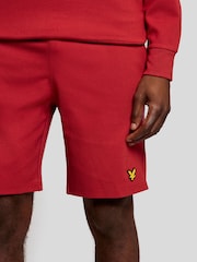 Lyle & Scott Red Fly Fleece Shorts - Image 3 of 5