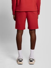 Lyle & Scott Red Fly Fleece Shorts - Image 4 of 5