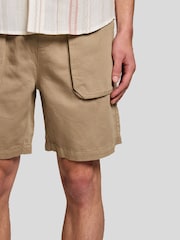 Lyle & Scott Brown Linen Shorts - Image 3 of 5