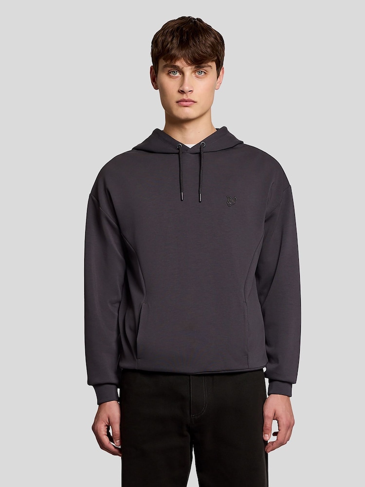 Lyle & Scott קפוצ'ון מבד אינטרלוק בגזרה נינוחה - תמונה 2 מתוך 6