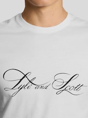 Lyle & Scott White Superfine Graphic T-Shirt - Image 3 of 5