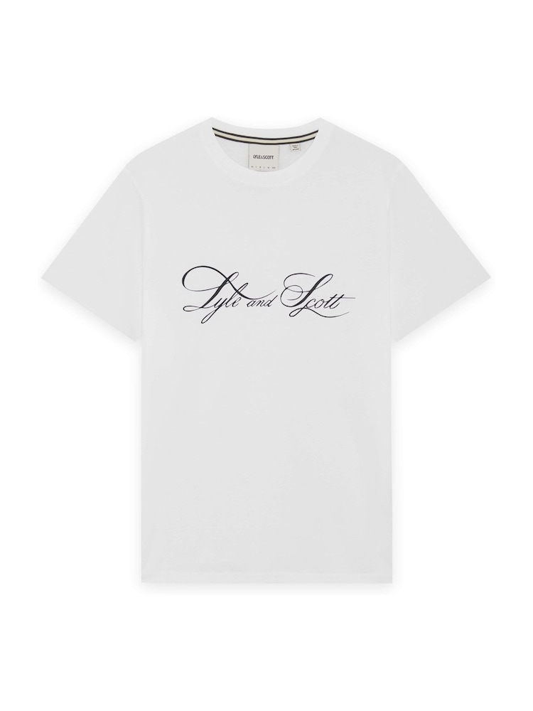 Lyle & Scott White Superfine Graphic T-Shirt - Image 5 of 5