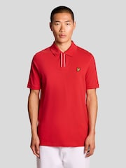 Lyle & Scott Red Placket Tipped Polo Shirt - Image 1 of 6