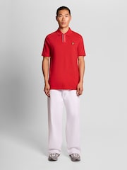 Lyle & Scott Red Placket Tipped Polo Shirt - Image 2 of 6