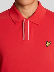 Lyle & Scott Red Placket Tipped Polo Shirt - Image 3 of 6