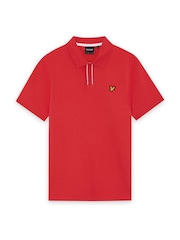 Lyle & Scott Red Placket Tipped Polo Shirt - Image 5 of 6