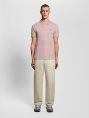 Lyle & Scott Pink Pique Breton Polo Shirt - Image 2 of 5