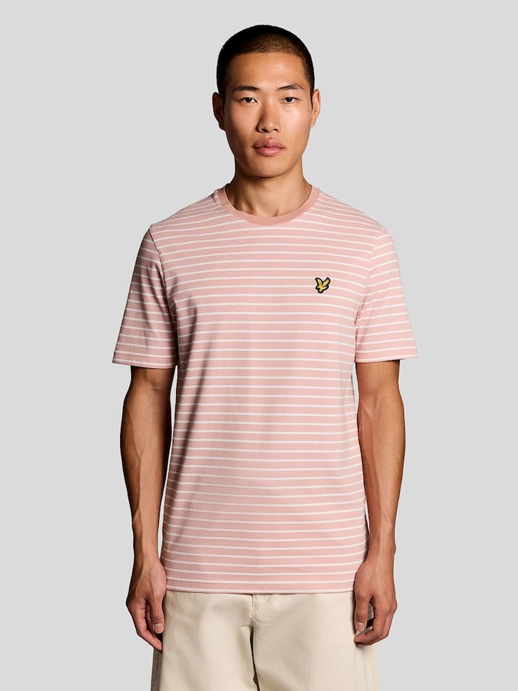 Lyle & Scott Pink Breton T-Shirt - Image 1 of 6