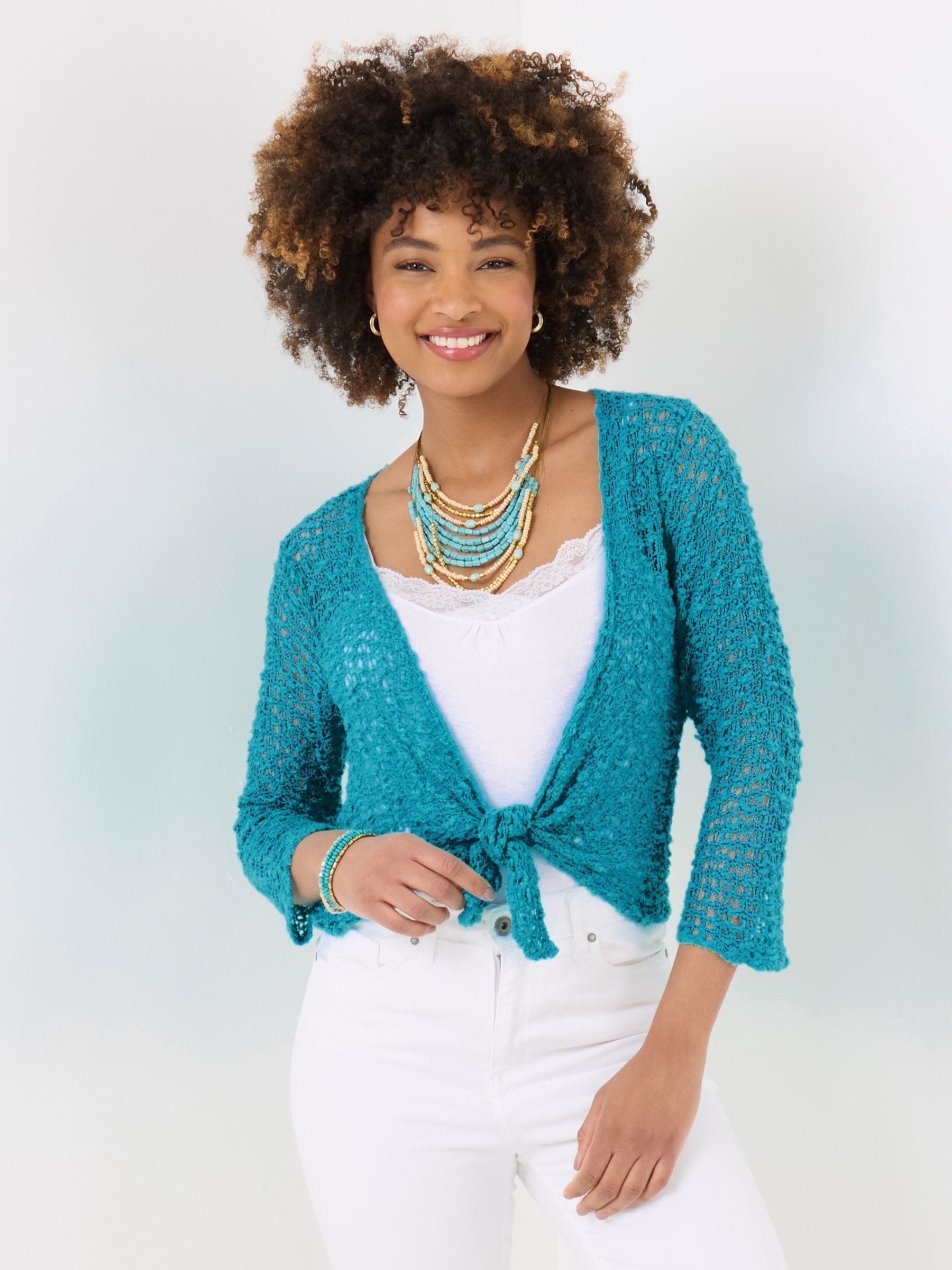 Buy Joe Browns Aqua Fresh and Fancy Popcorn Cardigan from the Next