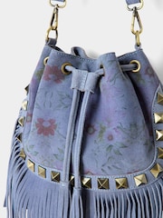 Joe Browns Blue Boho Blooms Suede Tassel Bag - Image 4 of 4