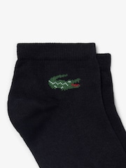 Lacoste Black Cotton Jersey Ankle Socks 3-Pack - Image 2 of 2