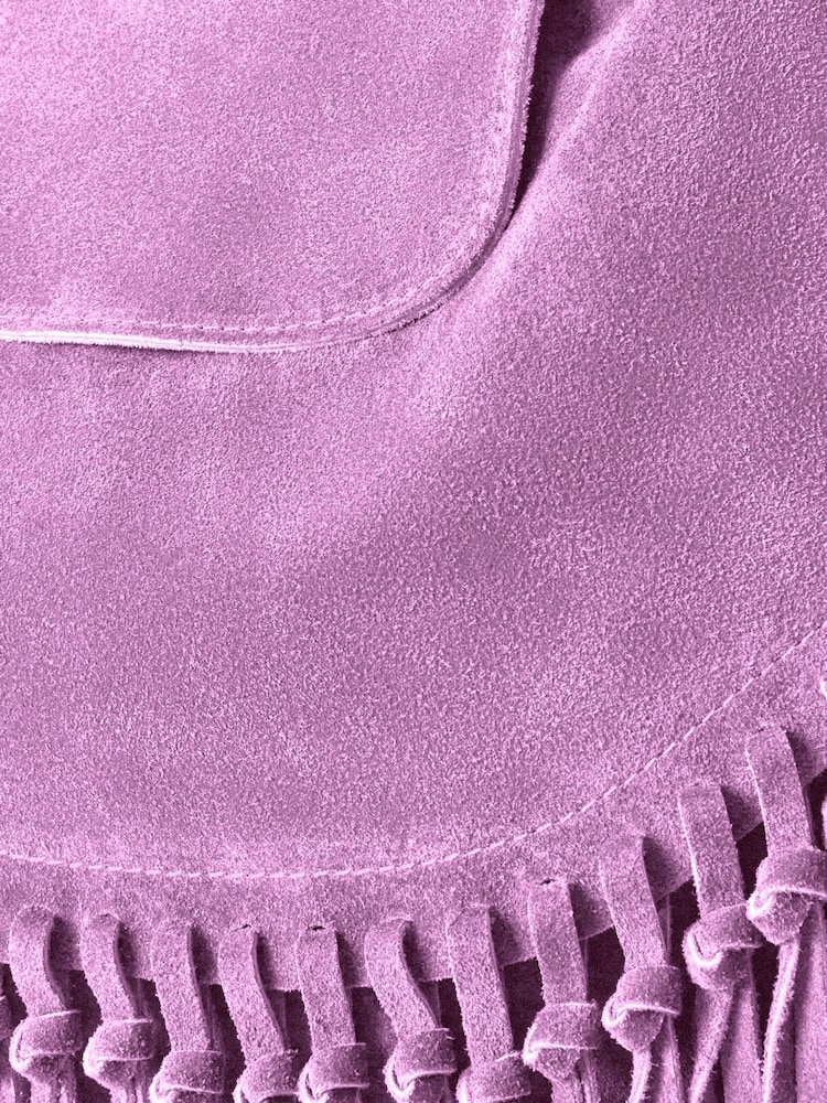 Joe Browns Purple Dolce Vita Boho Suede Tassel Bag - Image 3 of 3 Joe Browns Purple Dolce Vita Boho Suede Tassel Bag - Image 3 of 3