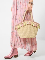 Joe Browns Natural Spring Fete Tassel Basket Bag - Image 4 of 6