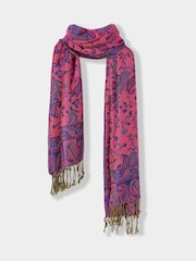 Joe Browns Pink Paradise Paisley Shimmer Scarf - Image 2 of 3