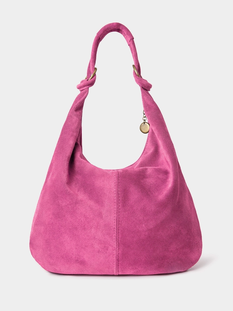 Joe Browns Pink Hobo Suede Bag - Image 1 of 3 Joe Browns Pink Hobo Suede Bag - Image 1 of 3