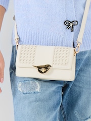 Joe Browns Cream Dina Bird Clasp Bag - Image 4 of 6