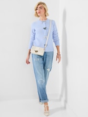 Joe Browns Cream Dina Bird Clasp Bag - Image 5 of 6