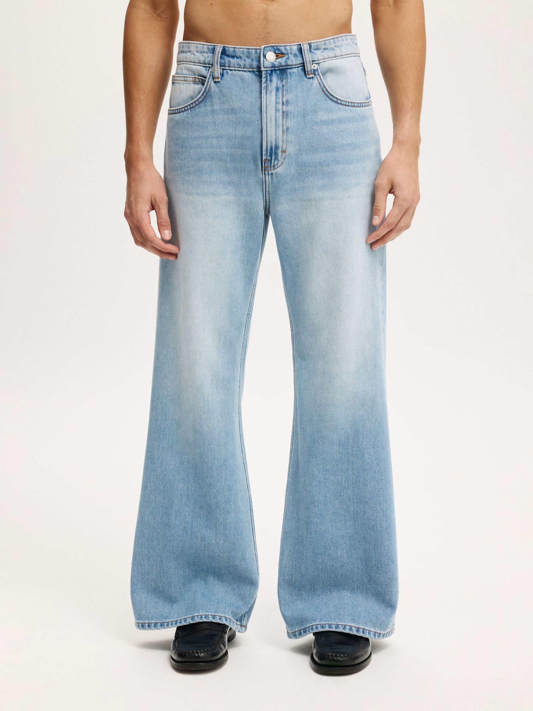 Buy Cotton On Cassette Blue Baggy Bootcut Jeans from Next Canada