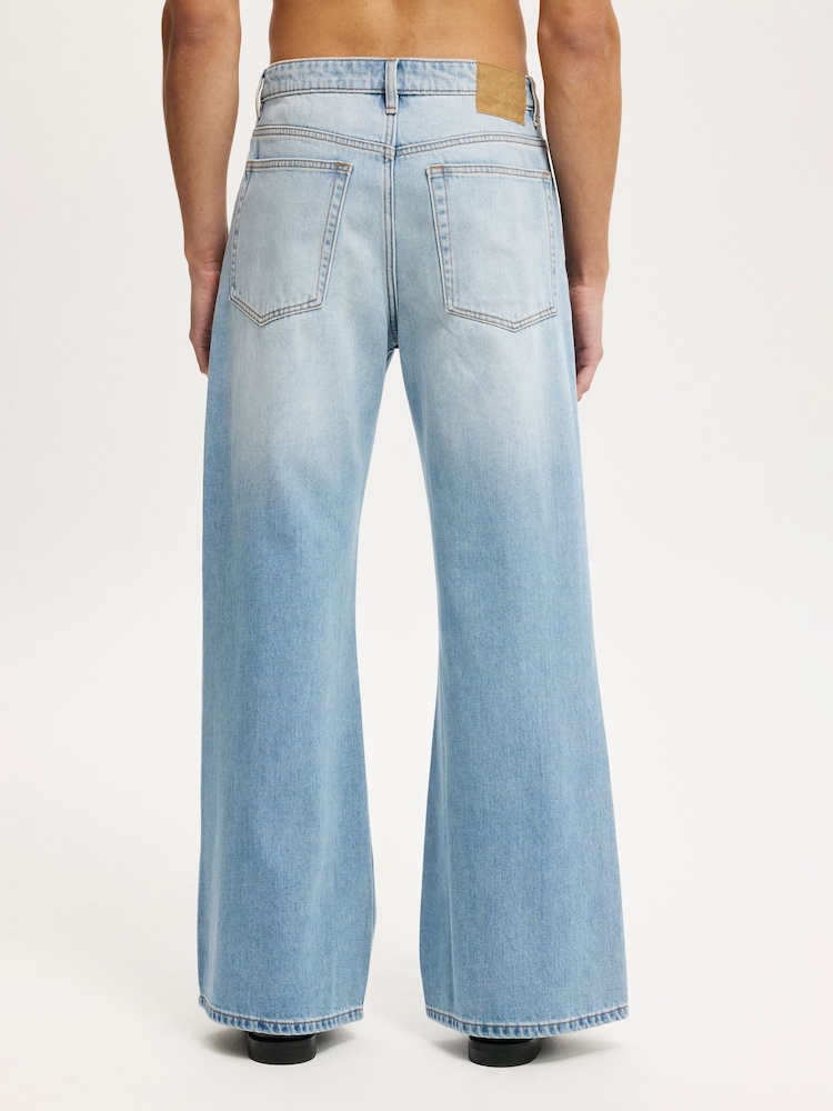 Cotton On Blue Baggy Bootcut Jeans - Image 2 of 7
