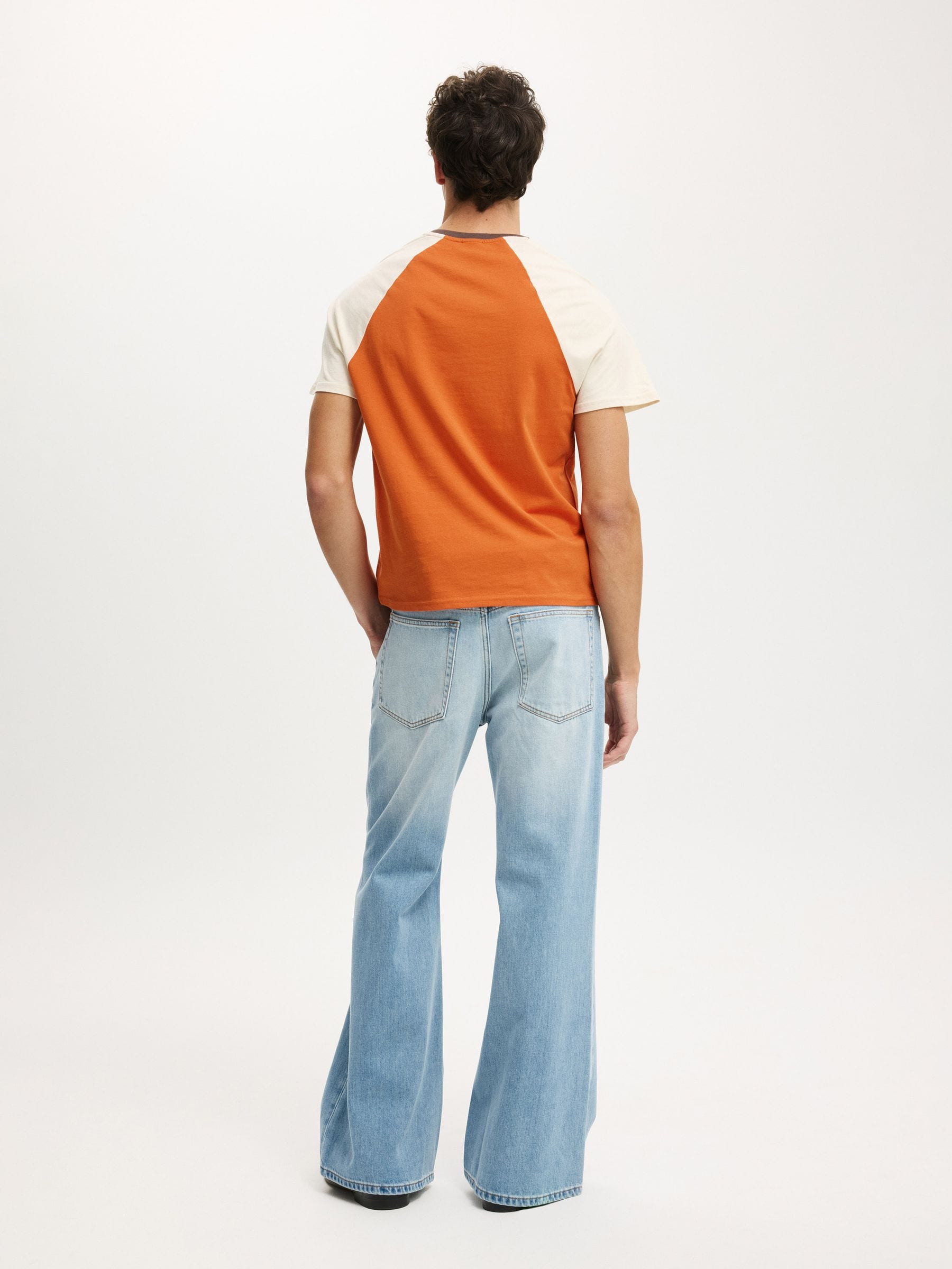 Buy Cotton On Cassette Blue Baggy Bootcut Jeans from Next USA