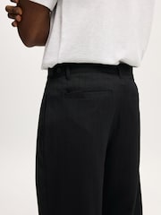 Cotton On Black Super Baggy Pleated Trousers - Image 2 of 4