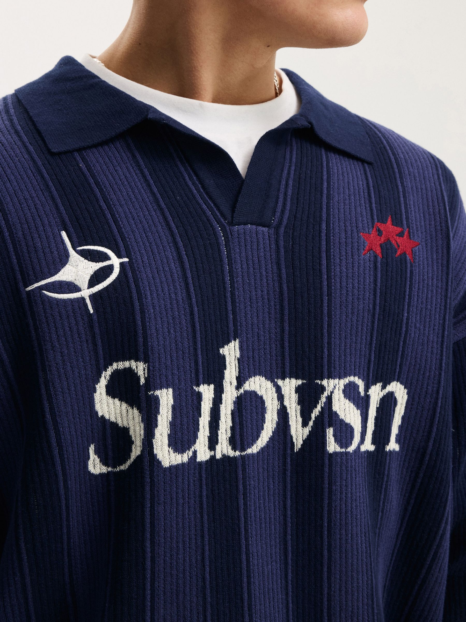 Buy Cotton On Navy Stripe Box Fit Rugby Polo Shirt from Next USA