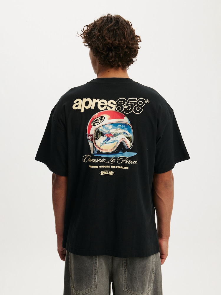 Cotton On Black Box Fit Graphic T-Shirt - Image 2 of 4