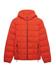 Superdry Orange Hooded Box Quilt Fuji Lite Jacket - Image 6 of 7