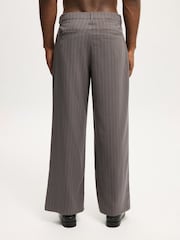 Cotton On Grey Super Baggy Pleated Trousers - Image 2 of 5