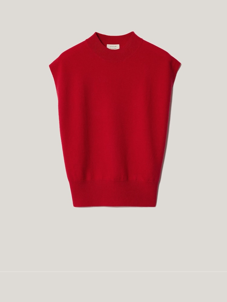 Jigsaw Red Merino Cocoon Tank - Image 6 of 6