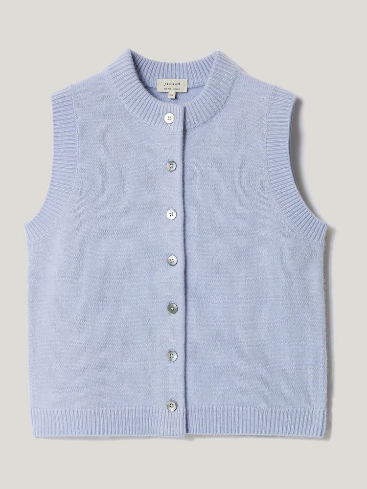 صدرية من مزيج الكشمير والصوف من Jigsaw - صورة 6 من 6