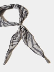 Mint Velvet Grey Paisley Skinny Scarf - Image 3 of 4