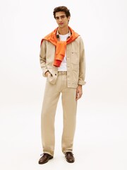 Tommy Hilfiger Natural Washed Flag Embroidery Denim Chore Jacket - Image 3 of 6