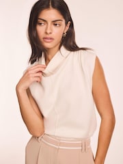 Mint Velvet White Blend Sleeveless Knit Top - Image 2 of 7