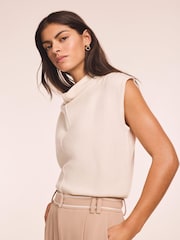 Mint Velvet White Blend Sleeveless Knit Top - Image 3 of 7