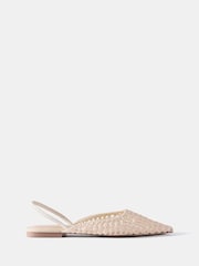 Mint Velvet Natural Grace Woven Ballet Flats - Image 1 of 4