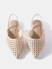 Mint Velvet Natural Grace Woven Ballet Flats - Image 2 of 4