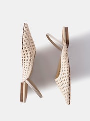 Mint Velvet Natural Grace Woven Ballet Flats - Image 3 of 4