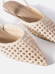 Mint Velvet Natural Grace Woven Ballet Flats - Image 4 of 4