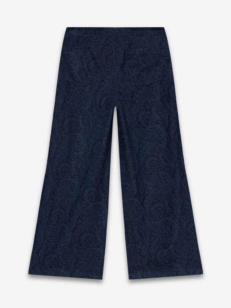Mint Velvet Blue Paisley Denim Wide Jeans - Image 7 of 7