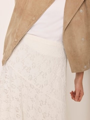 Mint Velvet Cream Lace Asymmetric Skirt - Image 3 of 7