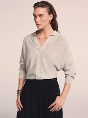 Mint Velvet Natural Linen Blend Knit Jumper - Image 3 of 8