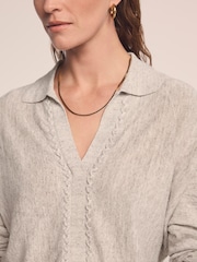 Mint Velvet Natural Linen Blend Knit Jumper - Image 4 of 8