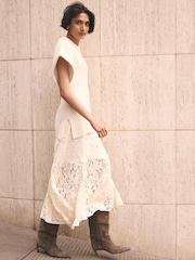 Mint Velvet Lace Midi Skirt - Image 4 de 7