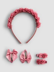 JoJo Maman Bébé Light Pink Flower Girl Hair Accessories Set - Image 2 of 5