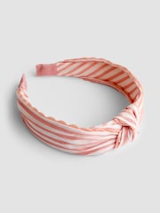 JoJo Maman Bébé Light Pink Stripe Hair Accessories Set - Image 3 of 5