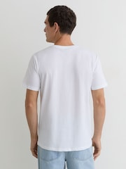 Reiss White Dayton Cotton V-neck Tailored-Fit T-Shirt - Image 4 of 6