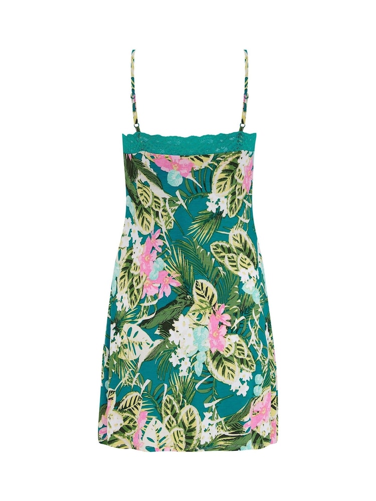 Pour Moi Green Sofa Loves Lace Hidden Support Strappy Jersey Chemise - Image 4 of 4